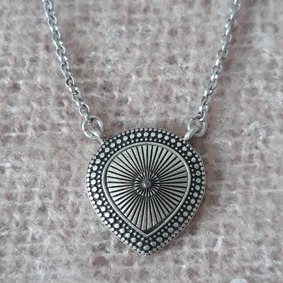 Lucky Brand Boho Necklace, Silver Chain with Pendant - Picture 1 of 5
